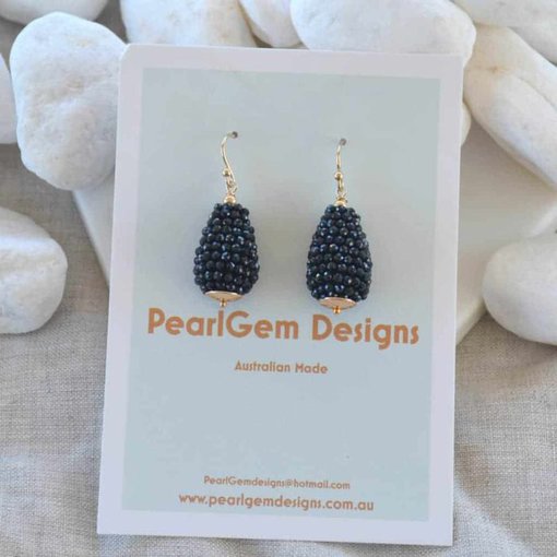 Black Teardrop Earrings - Image 4