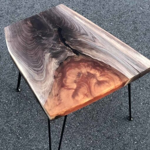 Lava river resin table