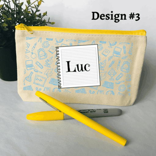Canvas Reusable Multipurpose Zippered Pouch - Back To School Collection - Image 4