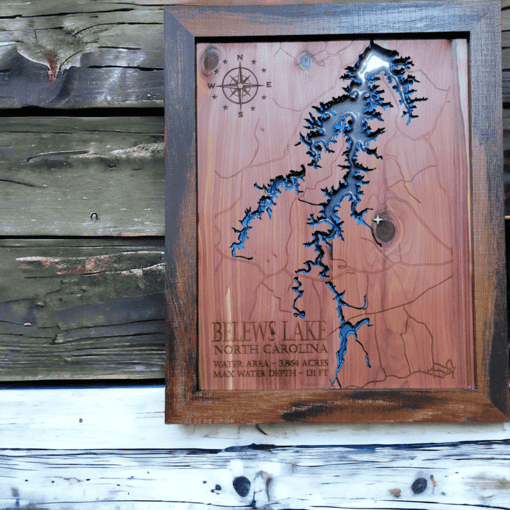Belews Lake laser cut