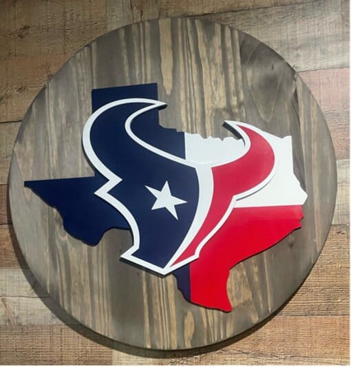 Houston Texas Themed Wood Sign