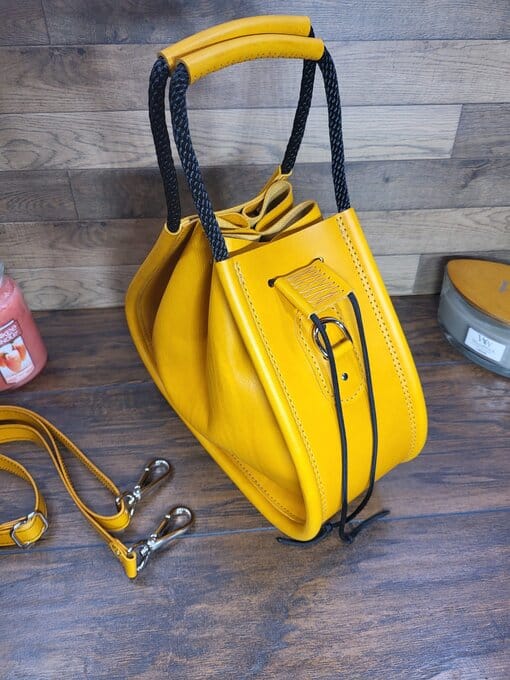 Leather handbag, leather purse, Italian leather bag - Image 6