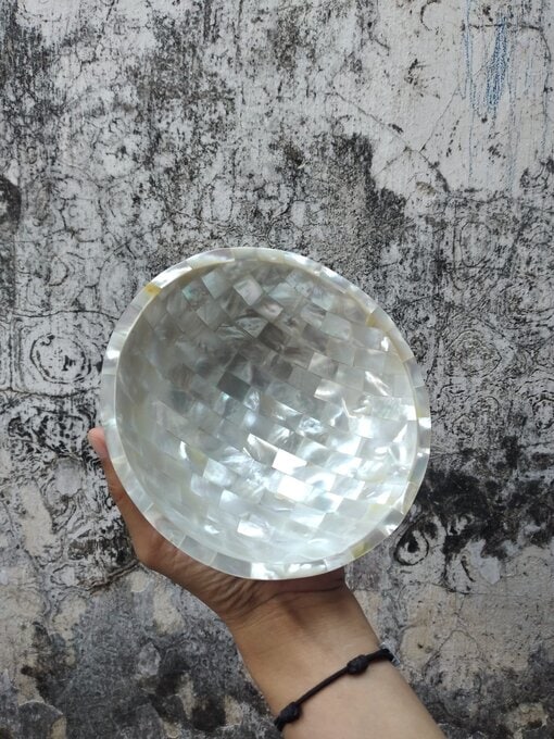 Mother Of Pearl Bowl White - Image 2
