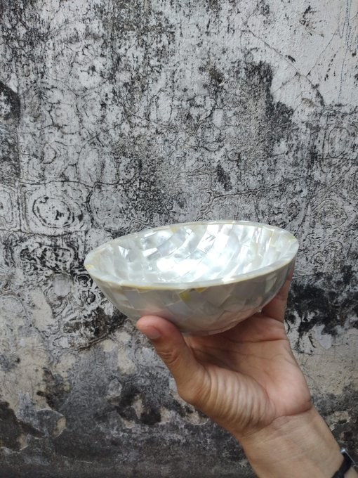 Mother Of Pearl Bowl White - Image 11