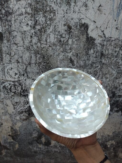 Mother Of Pearl Bowl White - Image 9