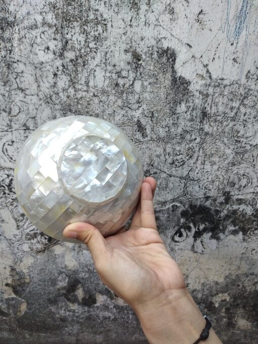 Mother Of Pearl Bowl White - Image 6
