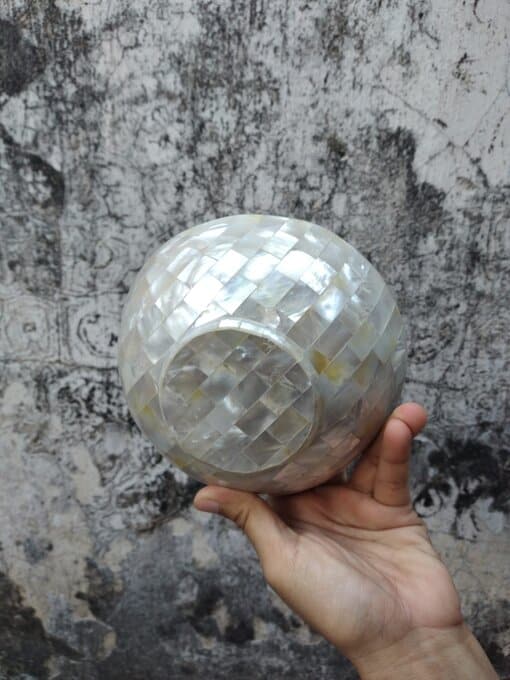 Mother Of Pearl Bowl White - Image 3