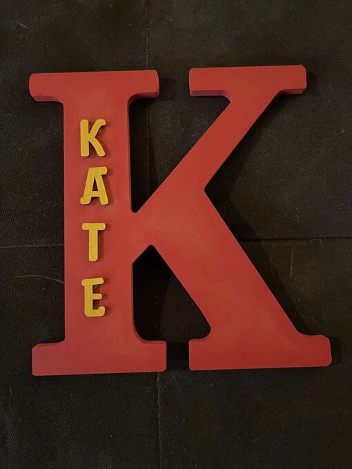 Custom Name Initial with NFL Team Colors