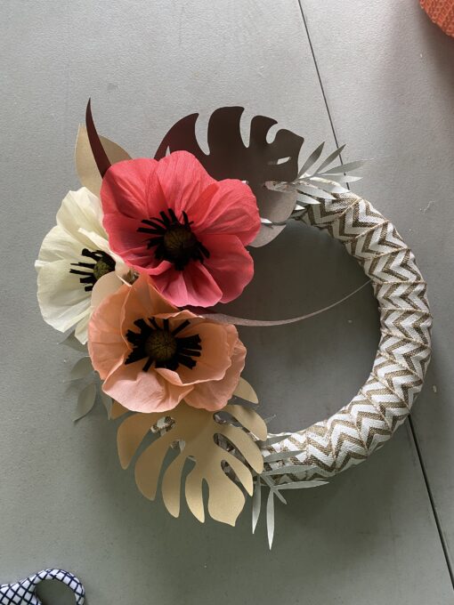 Handmade Tissue Paper Wreath - Image 2