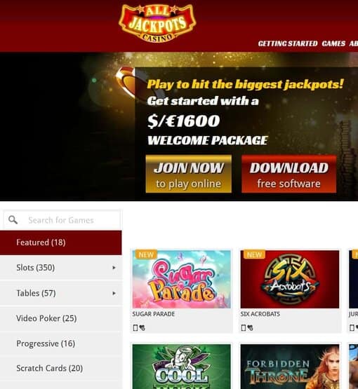 All Jackpots Casino Review