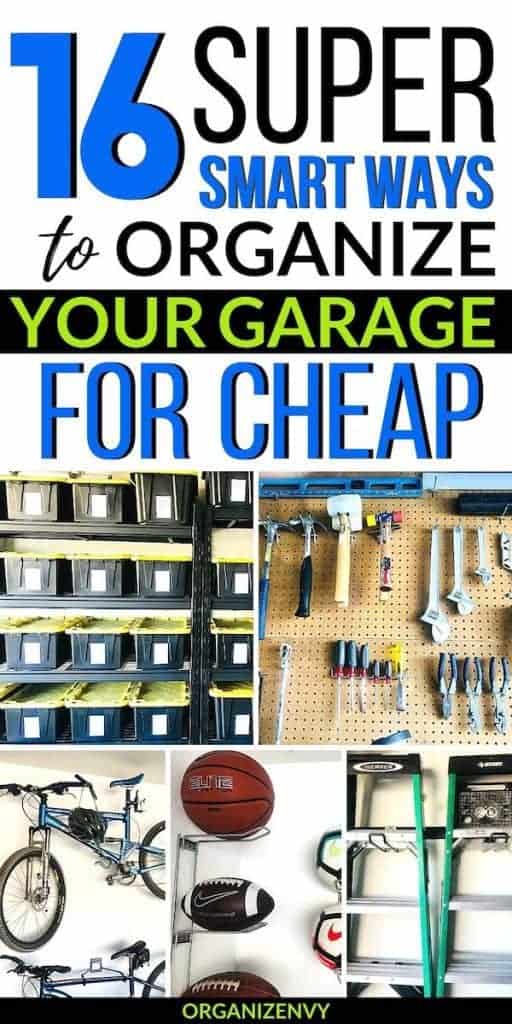 Organize your garage cheap