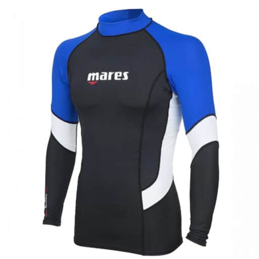 MARES Rashguard Trilastic L-Sleeve Man blue/black/white