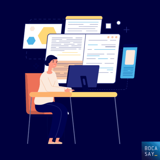 The development of web site is a real job. Bocasay is here to help you with your project! Β©Canva