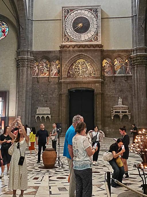 The clock in Florence Cathedral