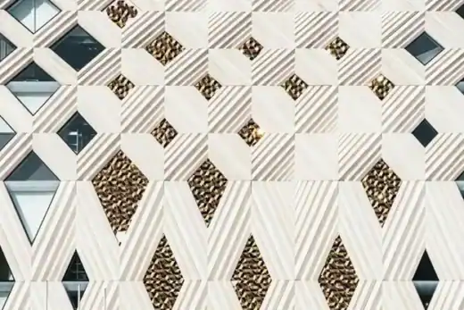 Recycled Ceramic Facades for Sustainable lattice architecture