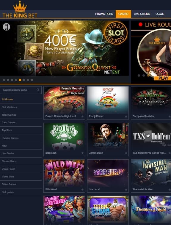 The King Bet Casino Review