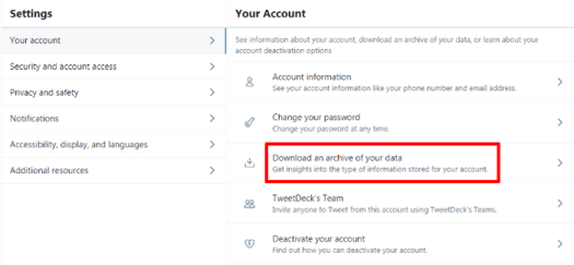 download your twitter data