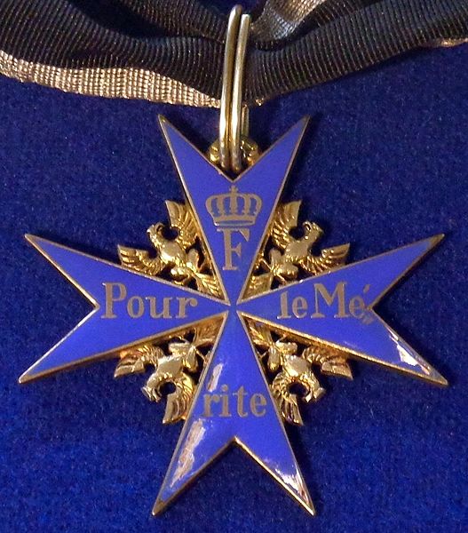 De Pour le Mérite is een prestigieuze Pruisische onderscheiding voor militaire en civiele uitmuntendheid, opgericht in 1740.