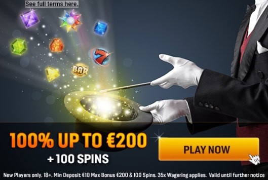 100 bonus spins and 100% free on deposit