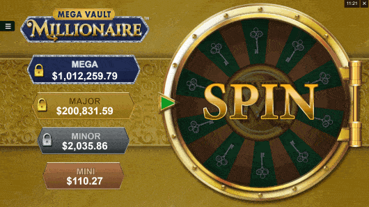 Mega Vault Millionaire free spins no deposit bonus