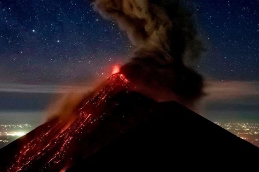 Double Whammy Volcan Fuego under the stars Guatemala