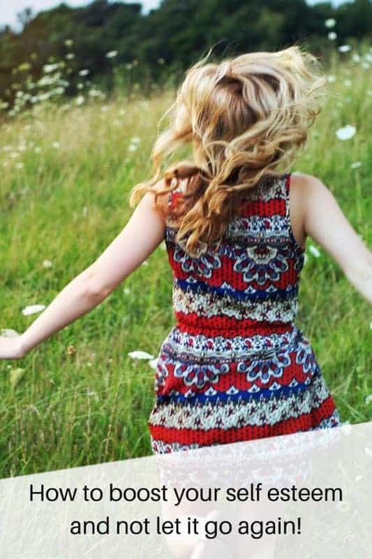 A blonde girl running through the grass