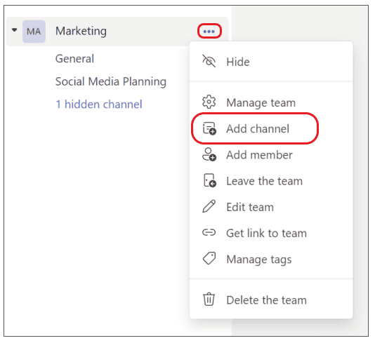 add channel