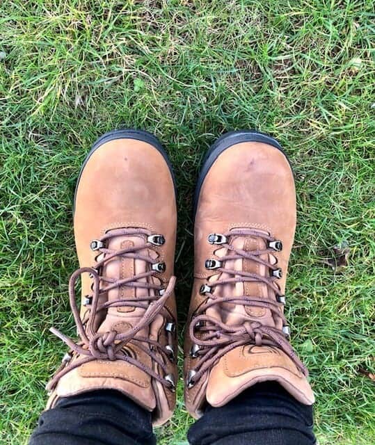 Women's brown walking boots
