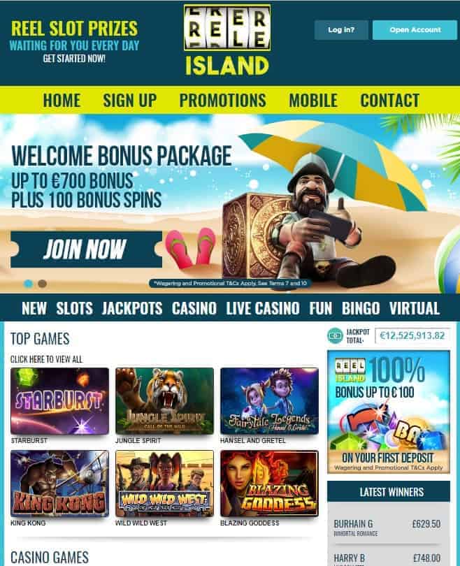 Reel Island Casino - free spins bonus promotion