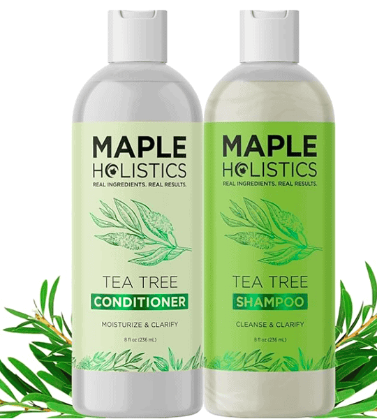 an screenshot of two bottles of shampoo and conditioner