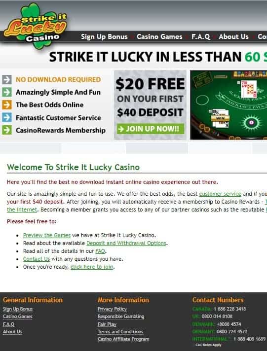 Strike It Lucky Casino Review