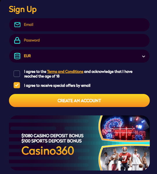 Create an account for free and play to win real money!