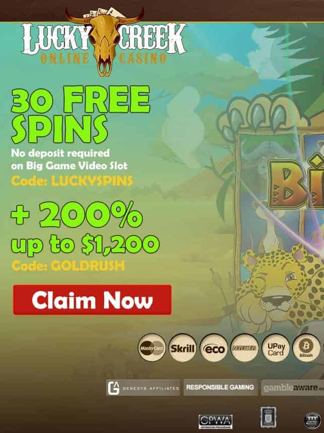 Lucky Creek Online Casino - USA welcome!