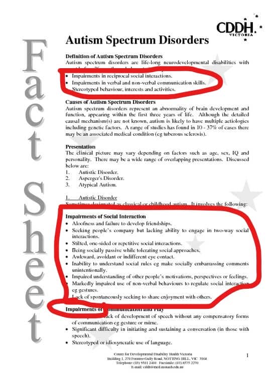 asd ableism fact sheet