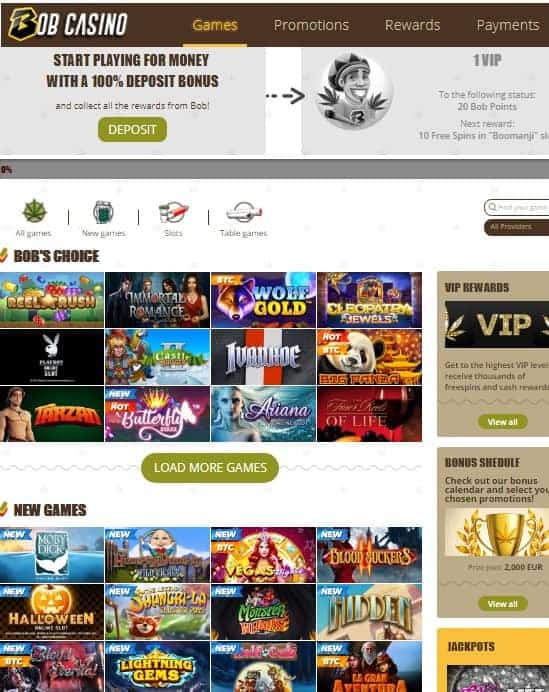 BobCasino.com Review