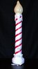 Grand Venture 36" White Christmas Candle with Yellow Flame Tip Blow Mold Rear View