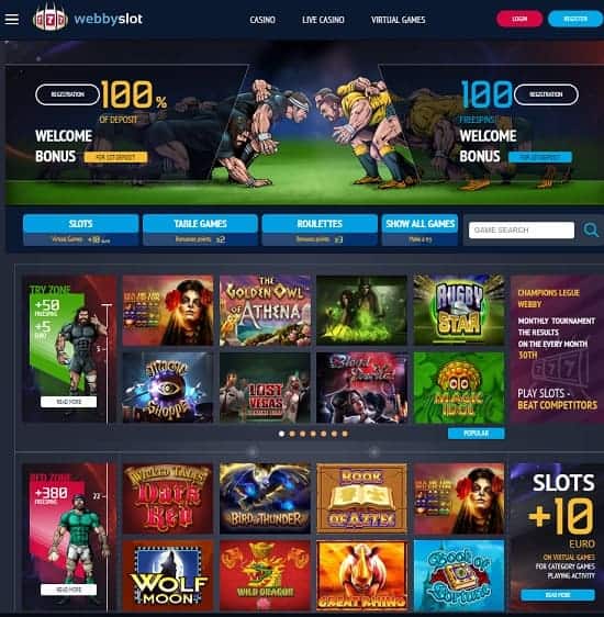 Webby Slot Casino Information