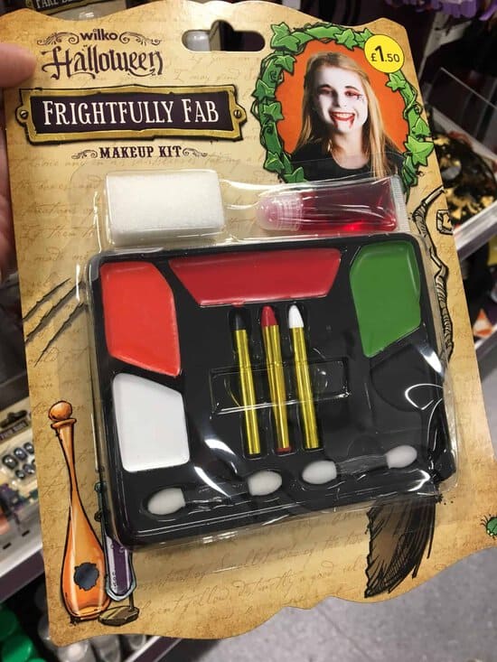 Halloween makeup from Wilko