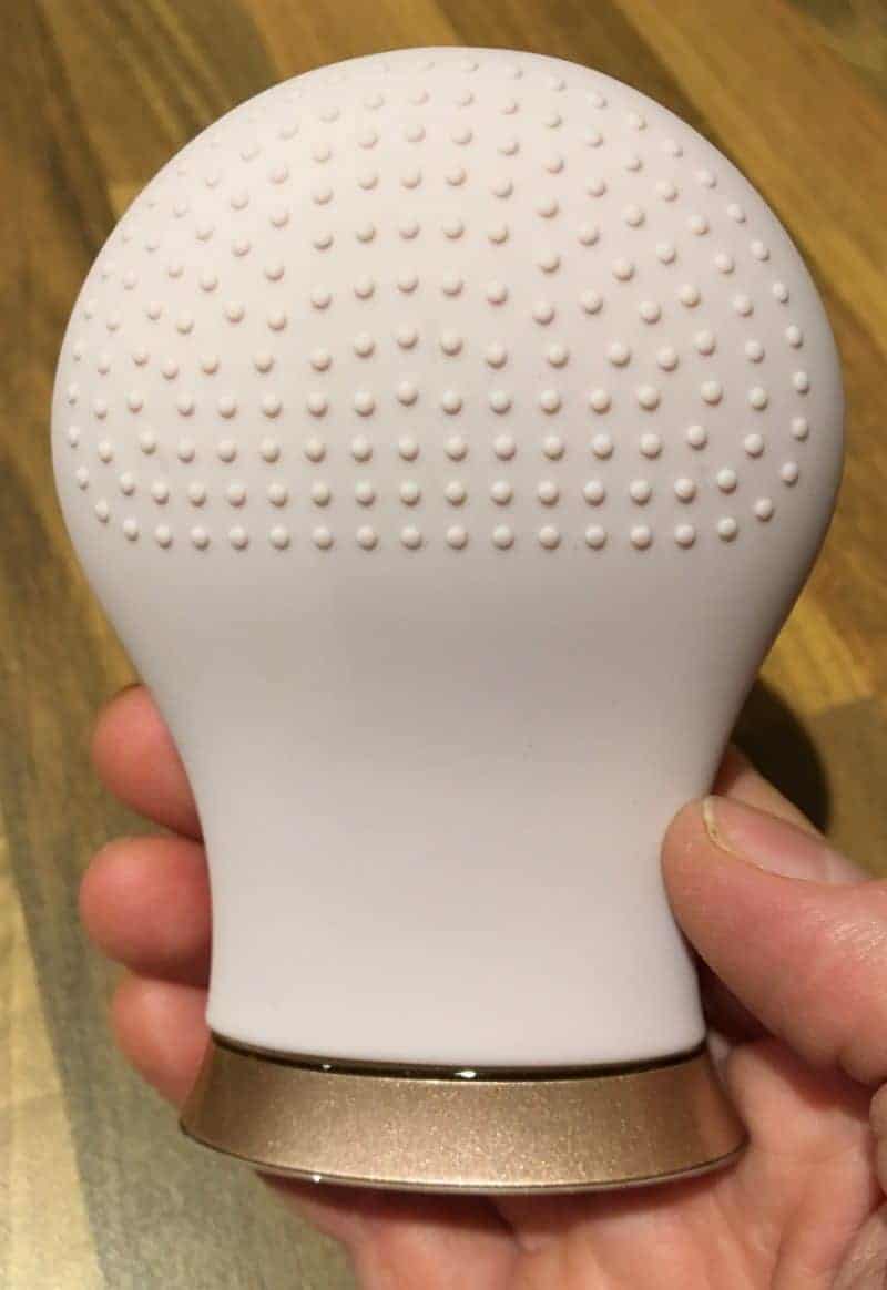 Back of the Sensse facial cleansing brush