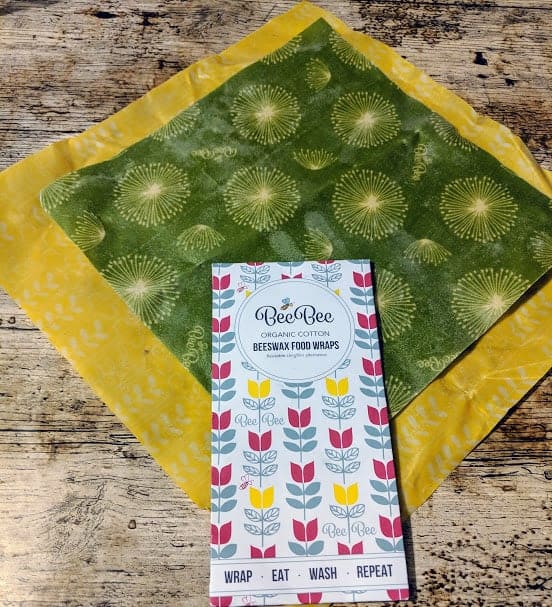 Bee Bee bee's wax food wraps as an alternative to cling film