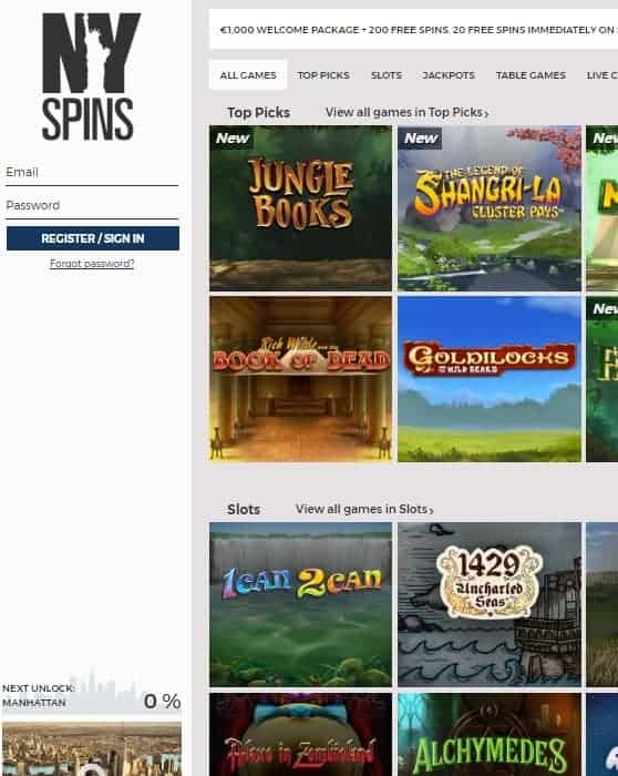 NYSpins.com Casino Review