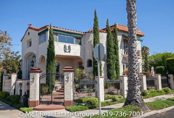 front of two story stucco house in North park San Diego