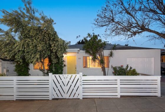 2344 Commonwealth Ave - Front Exterior of Mid Century Home in North Park in the Evening