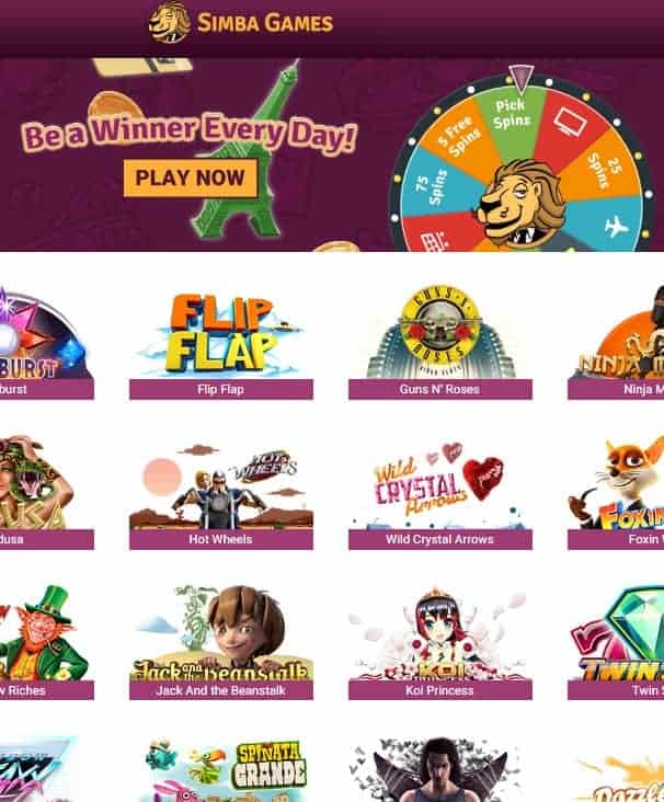 Simba Games Casino Review