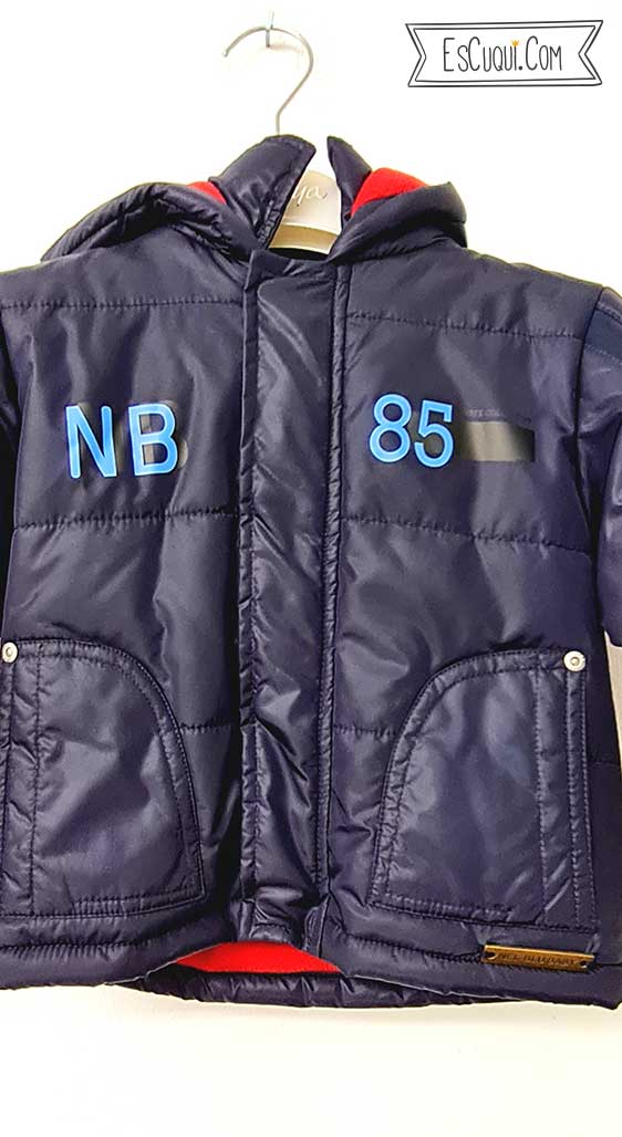 anorak barato bebe azul marino