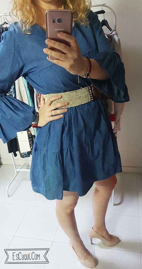 vestido vaquero ancho mujer