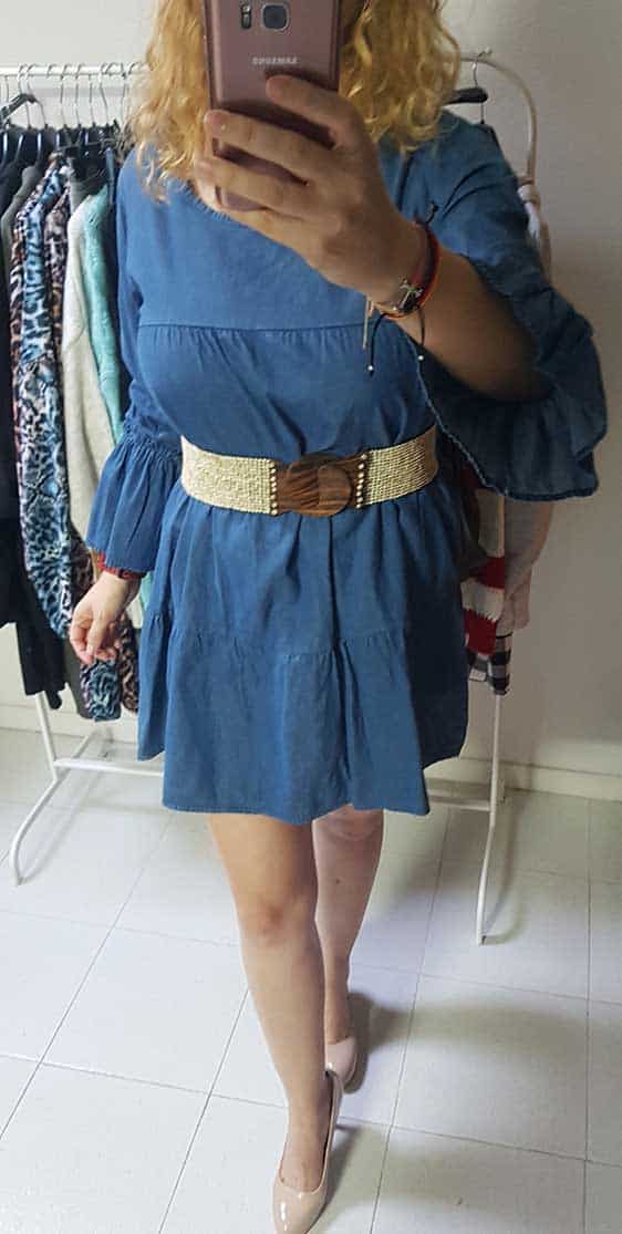 vestido vaquero ancho mujer