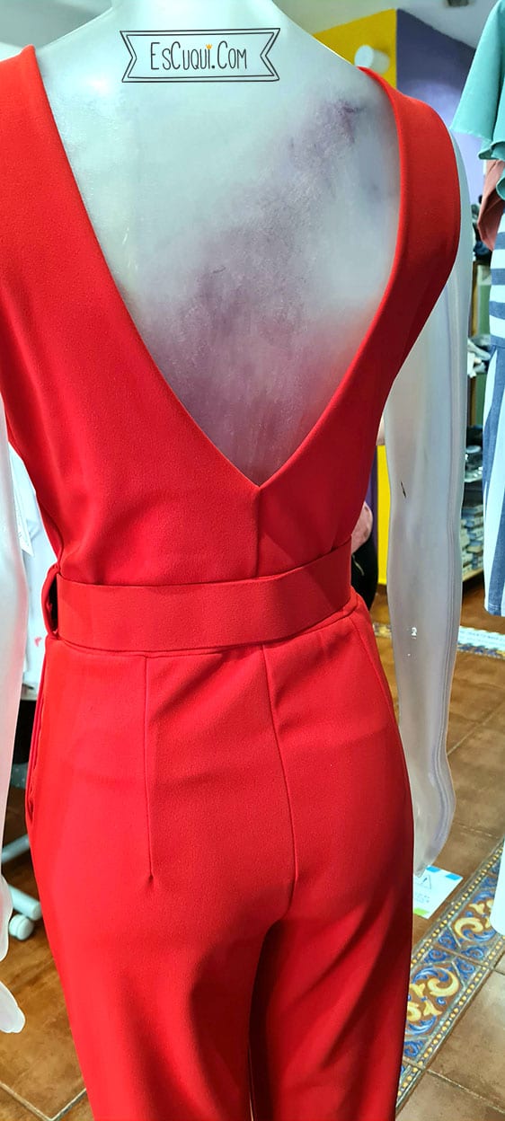 mono largo cinturon escote cruzado