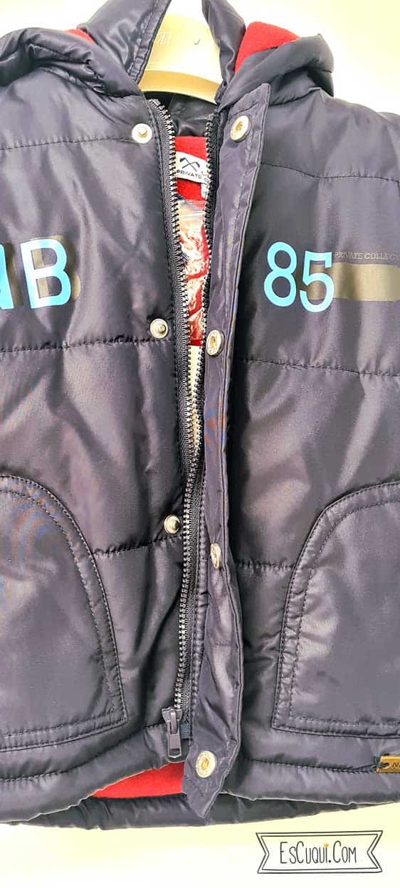 anorak barato bebe azul marino