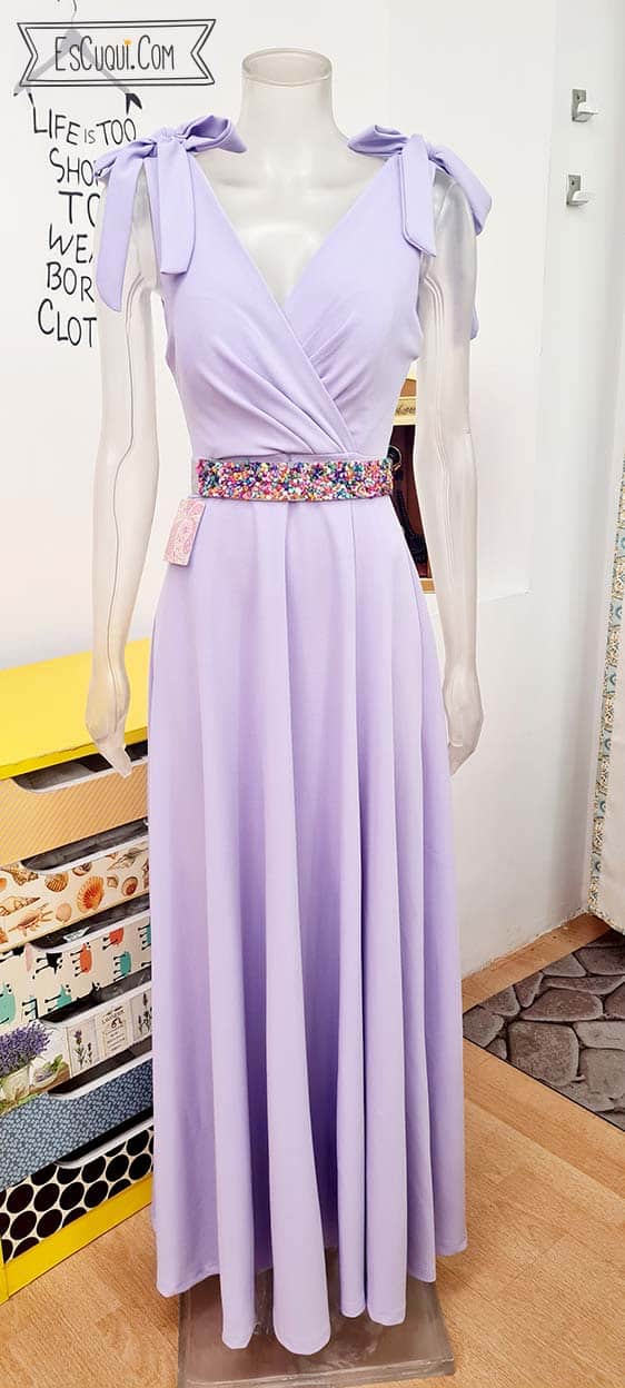 vestido fiesta tallas grandes lila